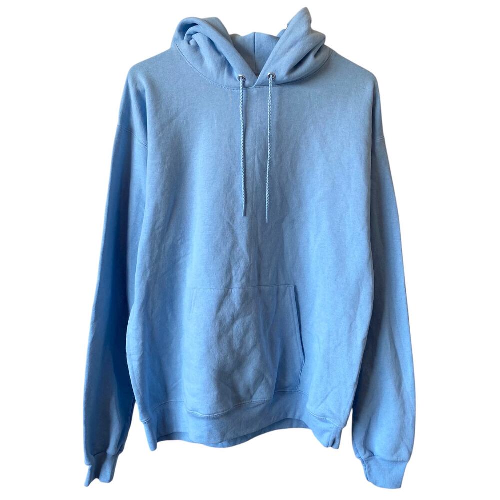 HANES NWOT Hoodie Sweater Blue Size Medium Kangaroo Pocket Loungewear Casual